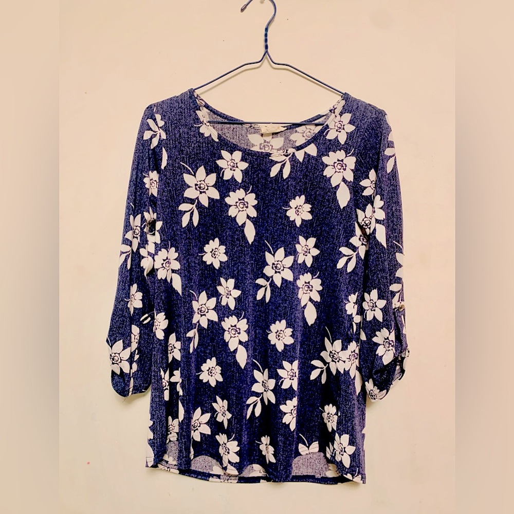 Woman’s Ember Brand 3 quarter sleeve floral print blouse